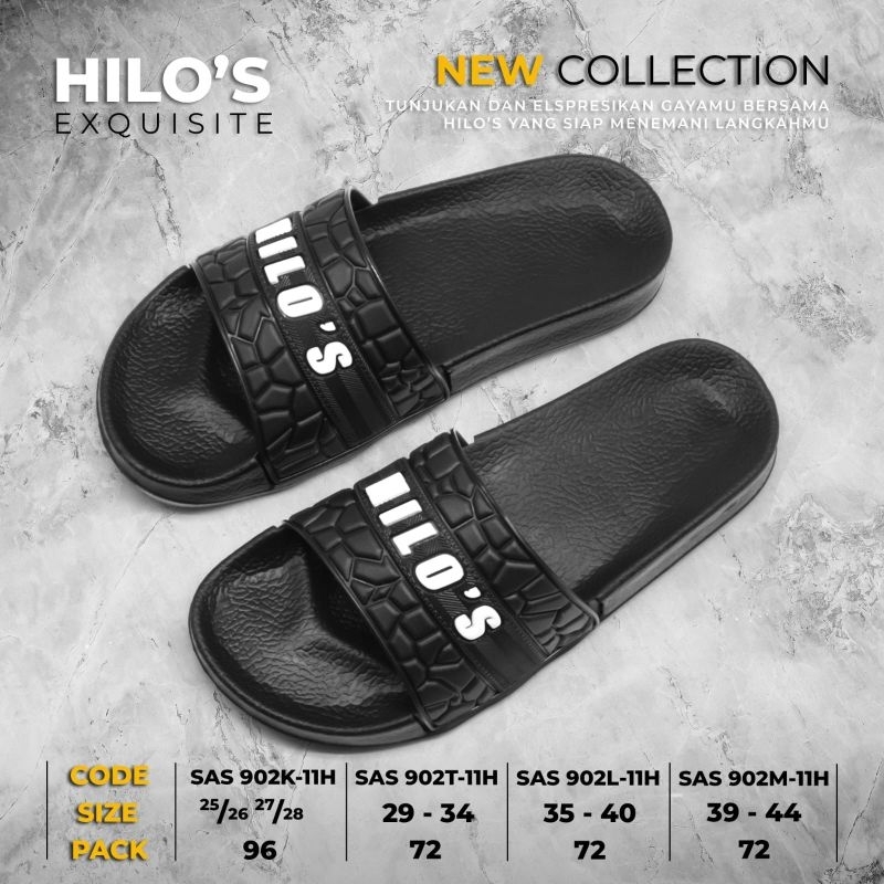 HILO'S SANDAL SELOP SLIDE SANDAL TERNYAMAN SANDAL PRIA DEWASA SANDAL KEKINIAN UK_37-44