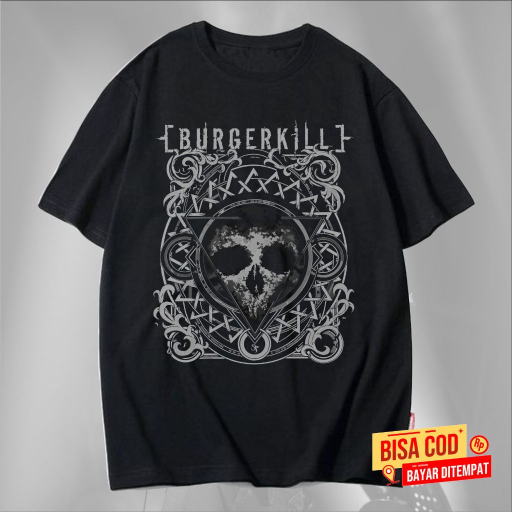 KAOS Band LOKAL BURGERKILL Hitam DISTRO MUSIC - KAOS BK TERBARU