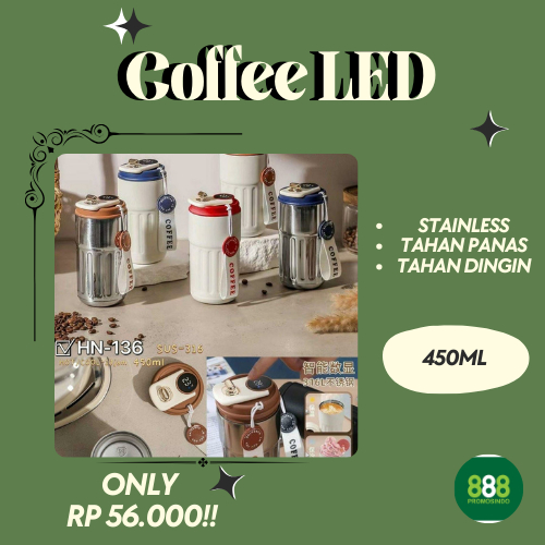 Tumbler Aesthetic| Tumbler Coffee Kekinian | Tempat Minum Aesthetic | Tumbler Coffee LED