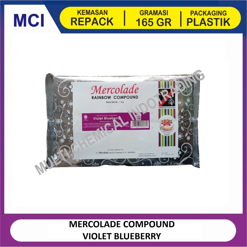 

MERCOLADE RAINBOW COMPOUND VIOLET BLUEBERRY / COKELAT COMPOUND BLUEBERI - 165 GR