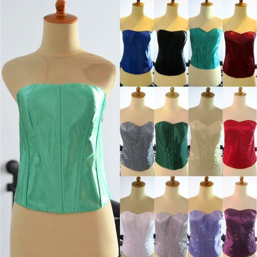 Longtorso Kemben Dalaman Kebaya Satin Bustier JUMBO Sateen 8 Tulang