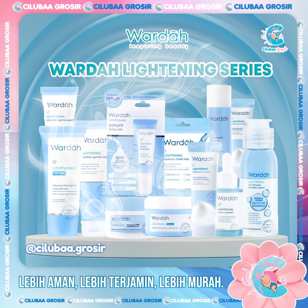 Wardah Lightening Series | Day Night Cream | Serum | FaceWash | Toner  Original BPOM