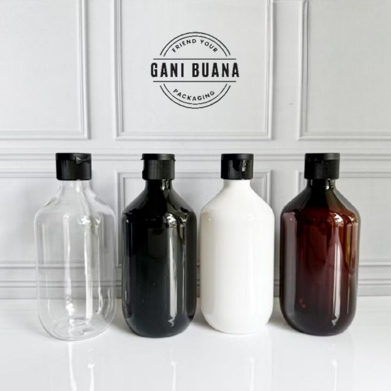 BOTOL FLIPTOP 300ML MADA TUTUP FLIPTOP HITAM/BOTOL FLIPTOP 300ML PET