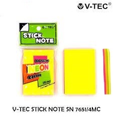 

Stick Note Neon 75 x 51mm 4 warna V-tec