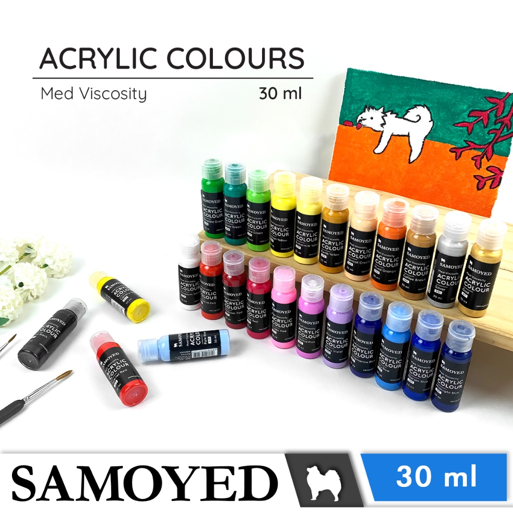 

SAMOYED ACP-M30 Cat Lukis Akrilik / Acrylic Paint / Colours 30 ml Emas / Perak / Metalik / Gold / Silver / Metallic