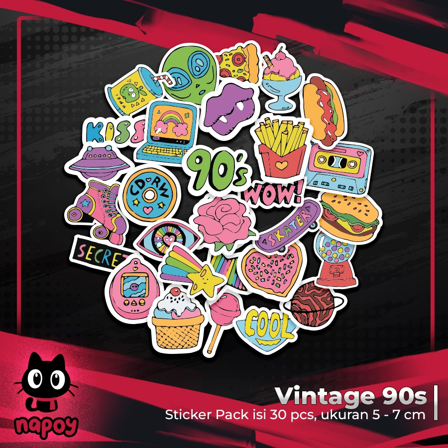 

STIKER PACK VINTAGE 90s [30 PCS] ANTI AIR