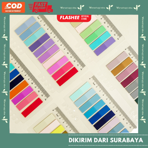 

Sticky Notes Color Memo Tempel Aesthetic Isi 10 Warna Ada Penggaris Bisa Dipasang Di Binder