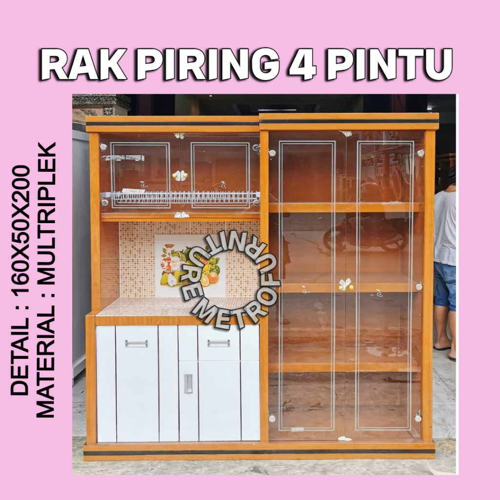 RAK PIRING 4 PINTU RAK SAYUR 4 PINTU LEMARI PIRING 4 PINTU LEMARI SAYUR 4 PINTU FREE ONGKIR SERANG K