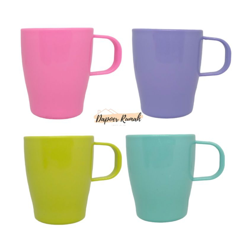 Gelas Plastik/Gelas Kopi Tahan Panas/Gelas Gagang Plastik