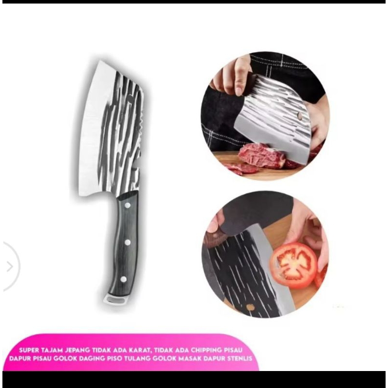 AR PISAU DAGING SUPER TAJAM / PISAU DAPUR KOKI JEPANG STAINLESS
