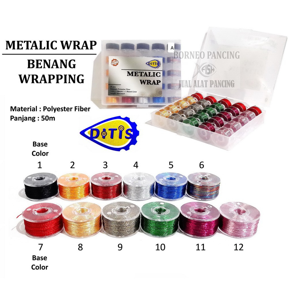 

Ditis Metalic Wrap / Benang Wrapping 50m