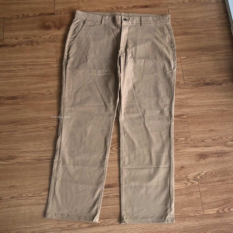 CELANA CHINO ANGKLE SLIM STRAIGHT WOOD BROWN