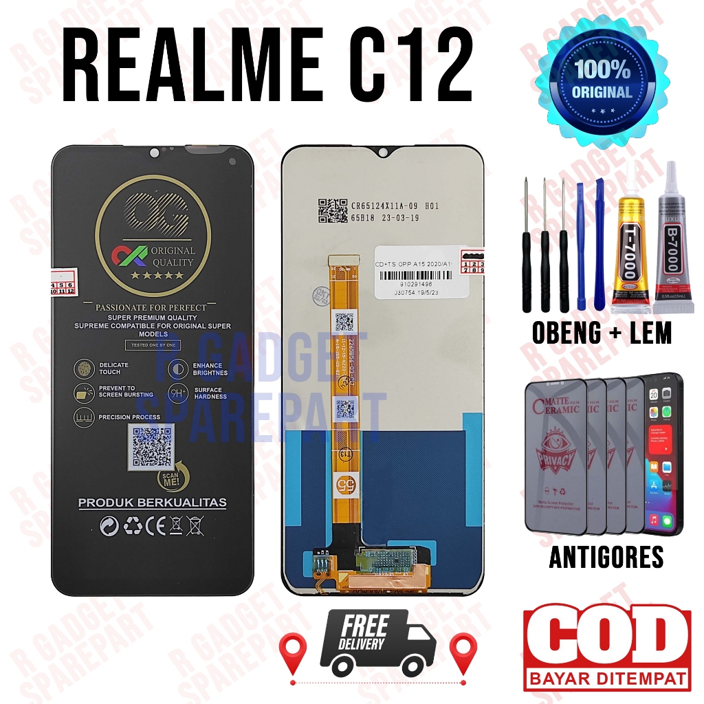 Lcd Realme C12 Original OEM Quality Lcd Touchscreen Realme C12 Fullset