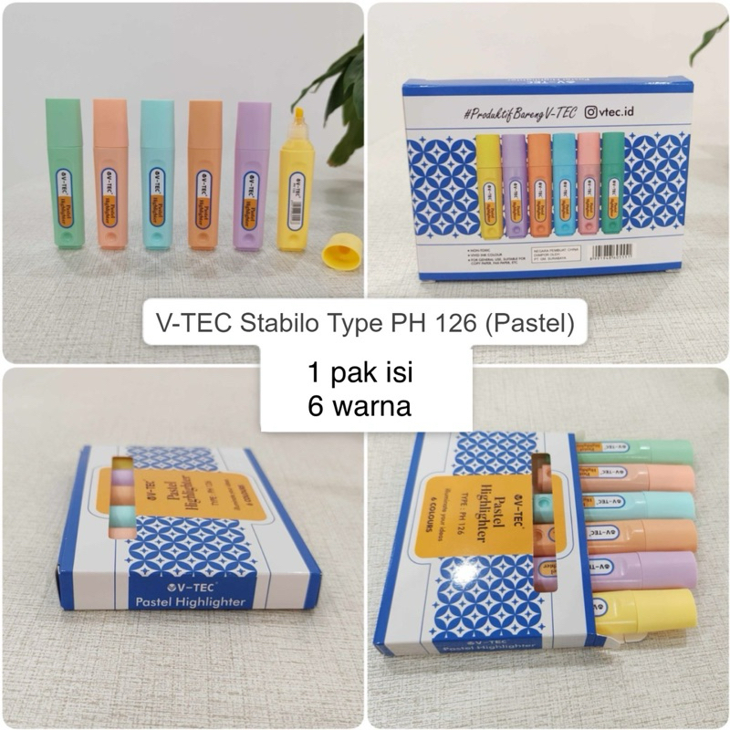 

Highlighter Stabilo warna Pastel 1 set 6 pcs