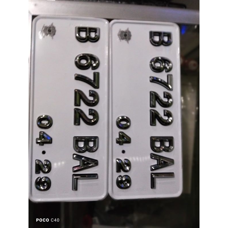 Plat Nomor Timbul Motor
