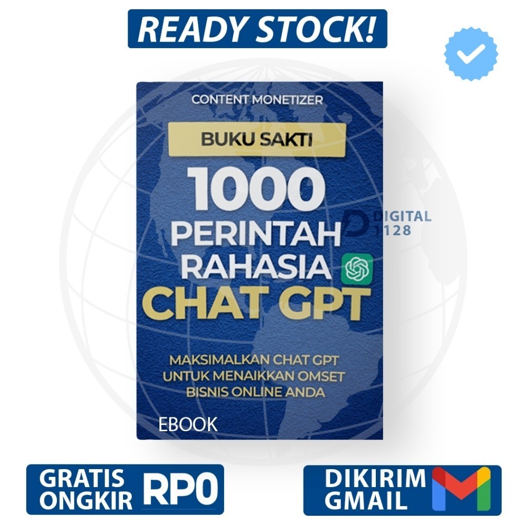 

GD-02 1000 Prompt ChatGPT Content Monetizer - 1000+ Perintah Rahasia ChatGPT Buku Prompt Mantra