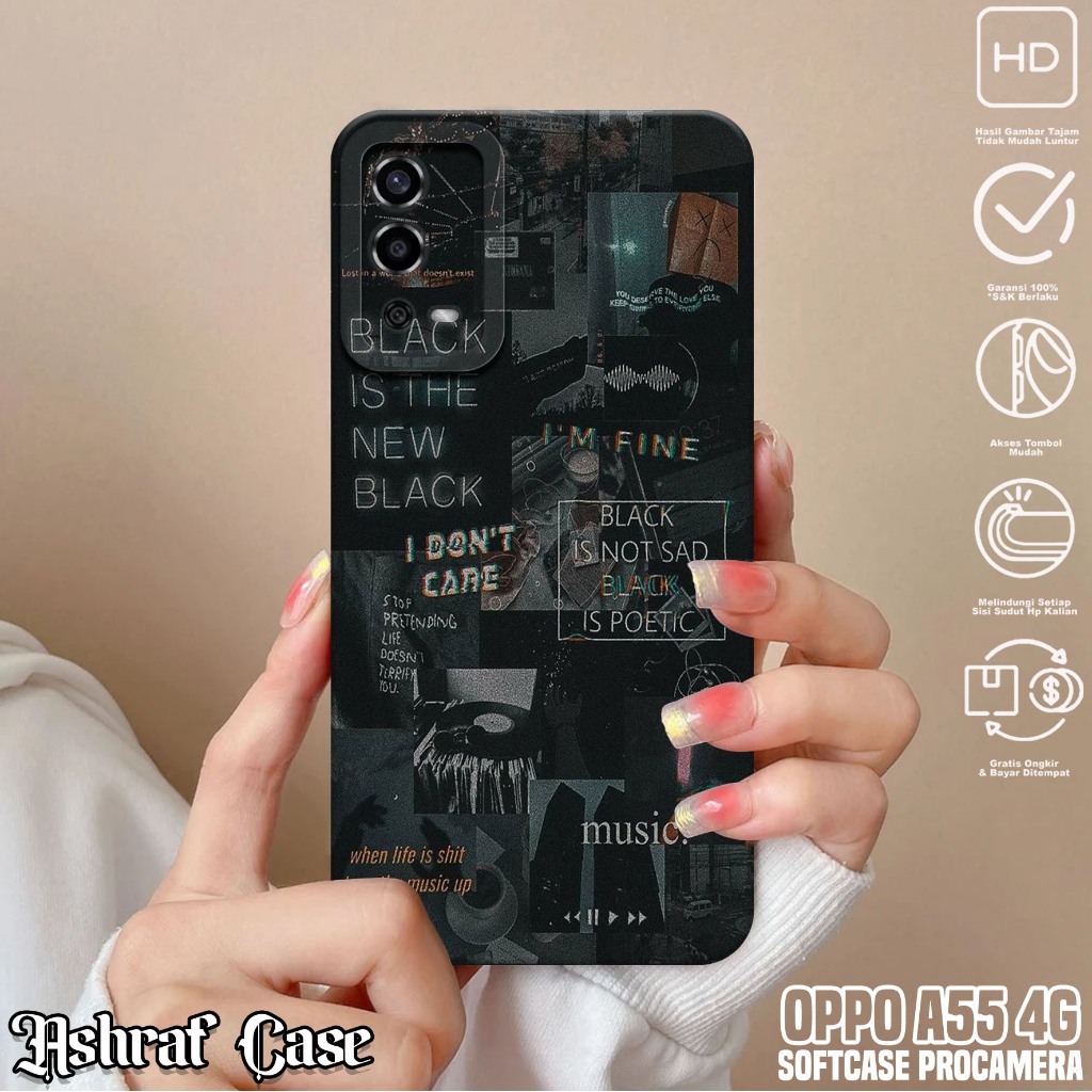 Case OPPO A55 4G - Casing Hp OPPO A55 4G Motif AESTH - Softcase Hp OPPO A55 4G - Silikon Hp OPPO A55