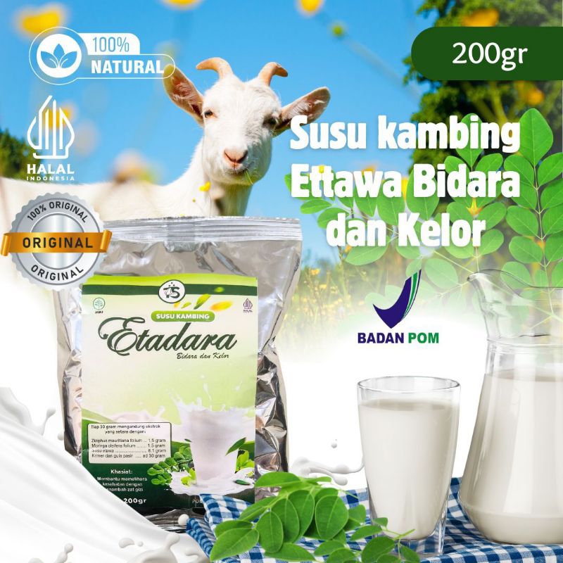 

Etadara Susu Kambing Etawa Ruqyah Plus Bidara dan Daun Kelor Moringa