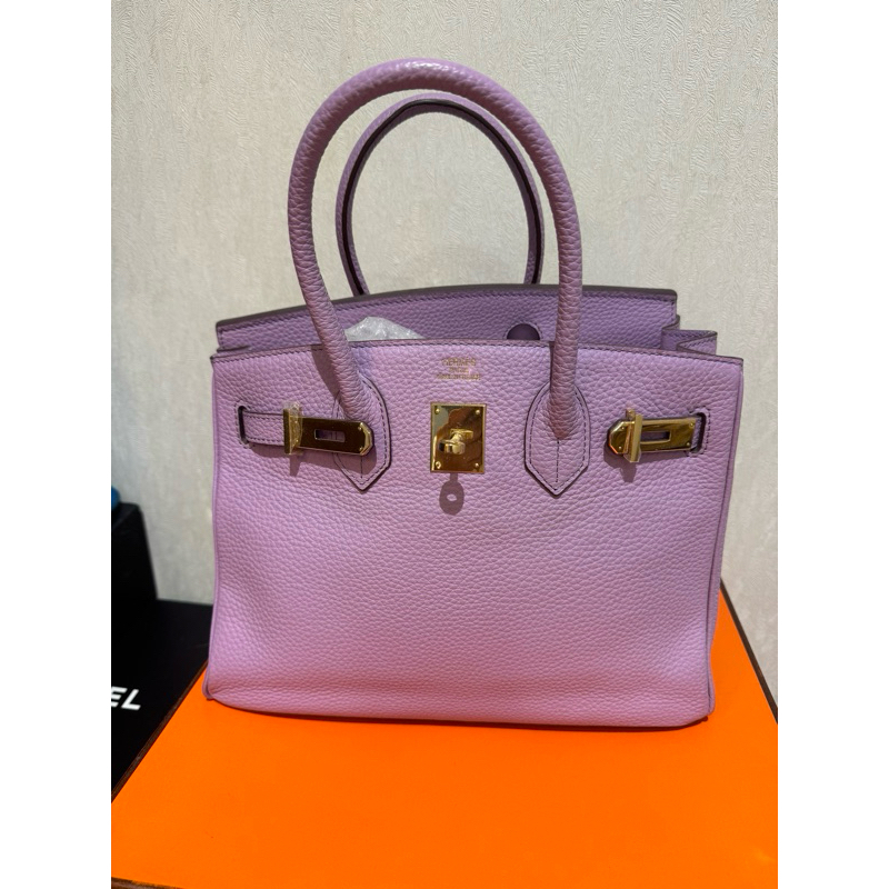 tas branded preloved lilac 30 cm