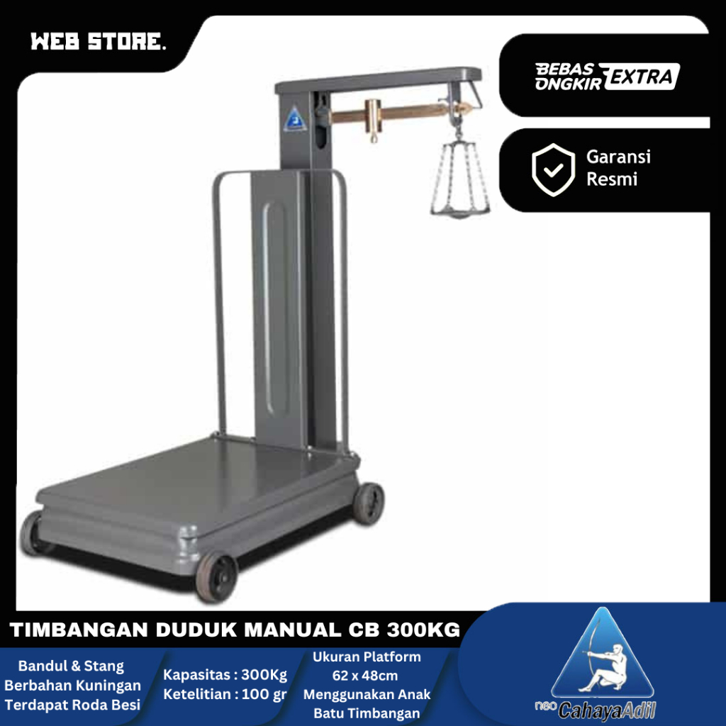Timbangan Duduk 300kg Mekanik Manual Scale Timbangan Barang Cahaya Adil CB 300 Pagar