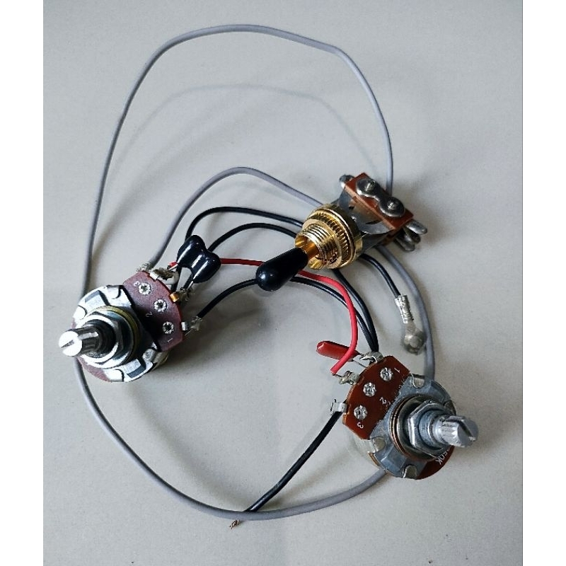 Wiring set EVH wolfgang standard wiring Harness T and V alpha solid  shaft pots 3 way Toggle Gold