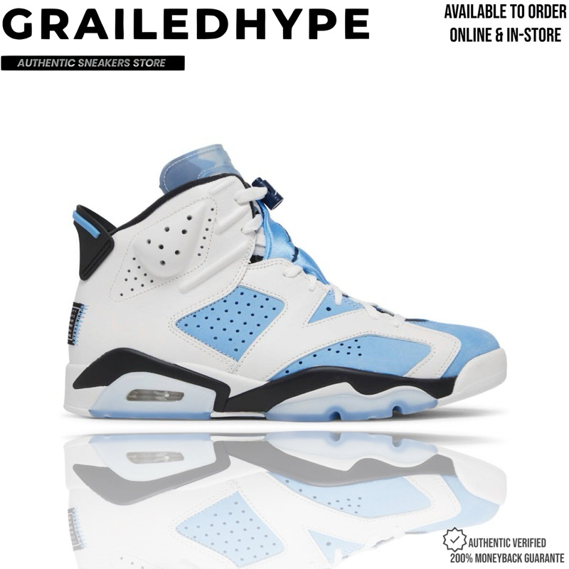 Air Jordan 6 Retro UNC White Home (100% Original)