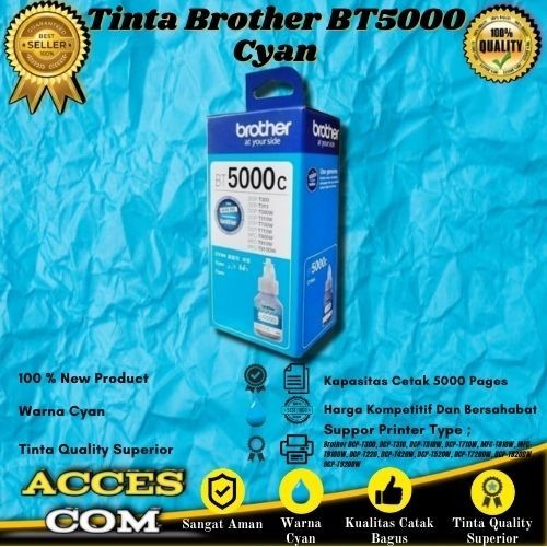 Tinta Brother BT5000C | BT 5000C | BT5000Cyan | BT5000 Cyan | BT5000 Printer Brother HL-T4000DW, DCP
