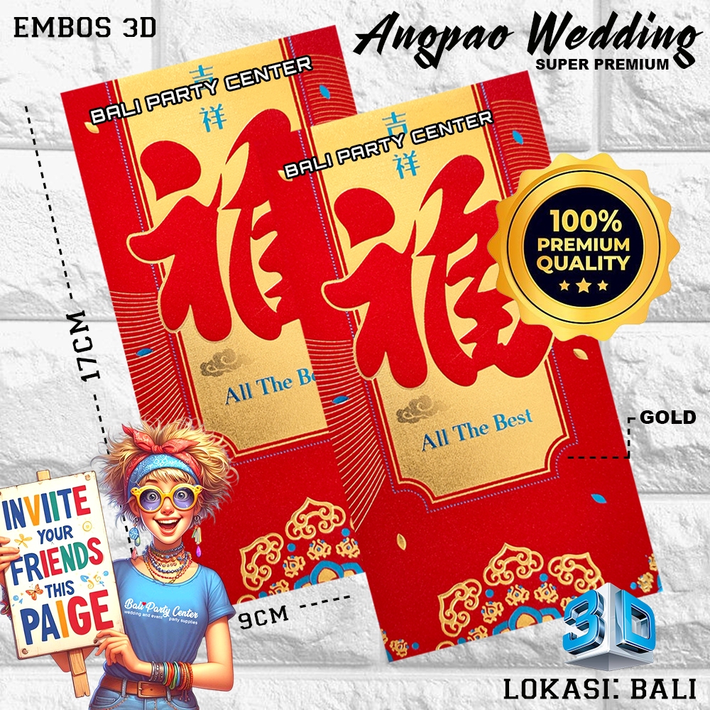 

KERTAS ANGPAO WEDDING RED GOLD GLITER 18