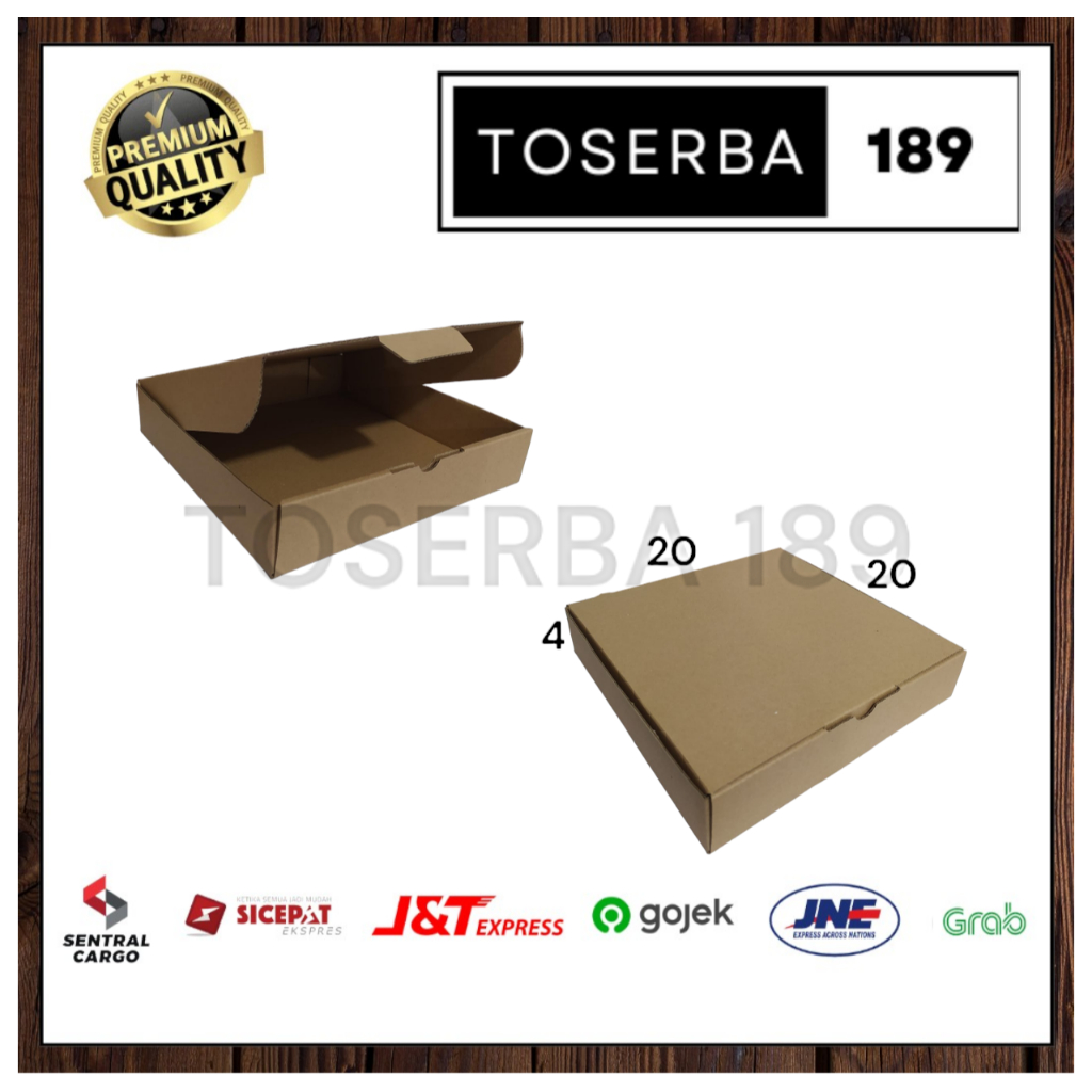 

kardus packing diecut/box pizza uk 20x20x4 cm