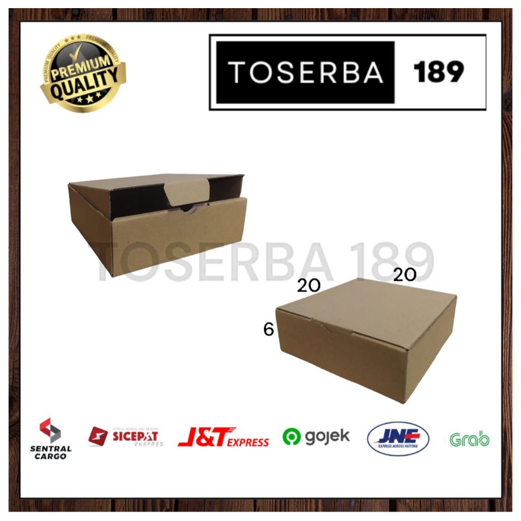 

kardus packing diecut/box pizza uk 20x20x6 cm