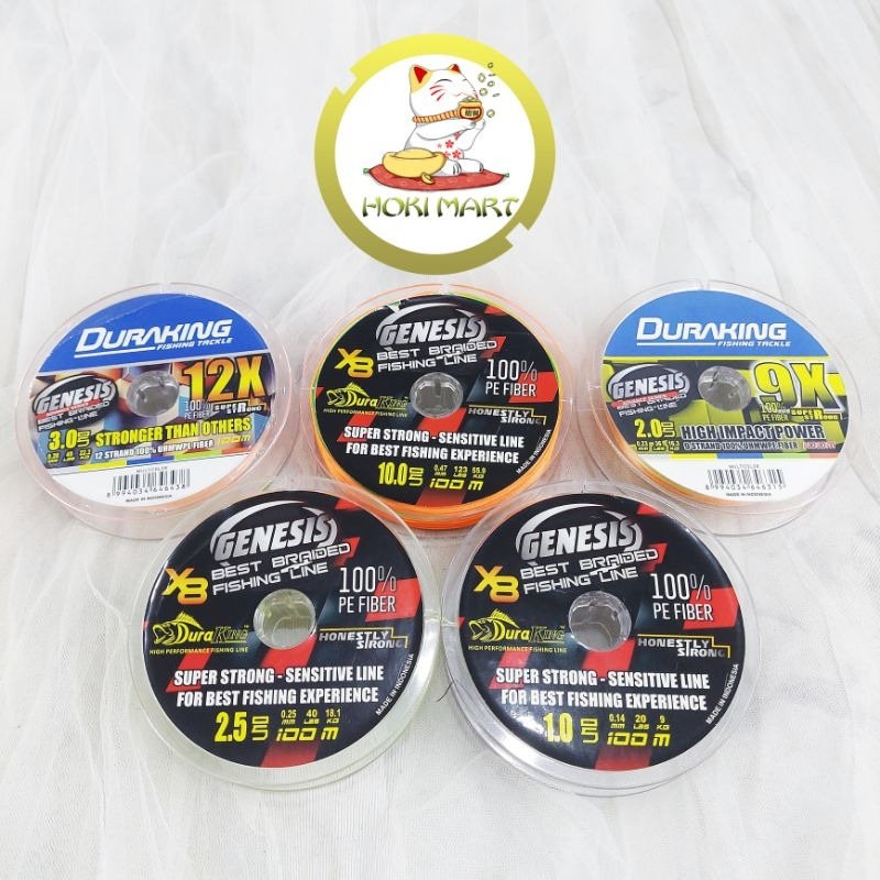 senar pe genesis x8 x9 x12 100m connecting / senar pancing pe / pe pancing