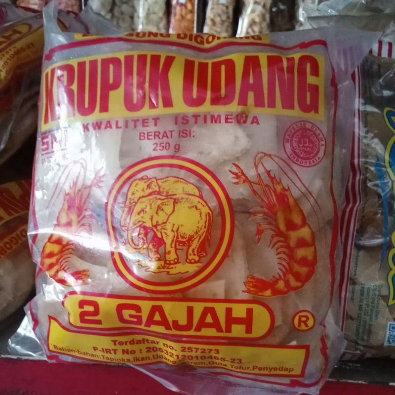 

Krupuk Udang 2 Gajah 250gr