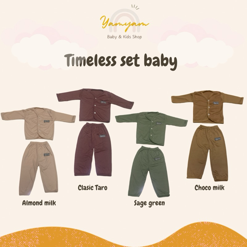 Timeless set baby setelan panjang bayi set baju bayi lengan panjang libby velvet junior mooi bohopan