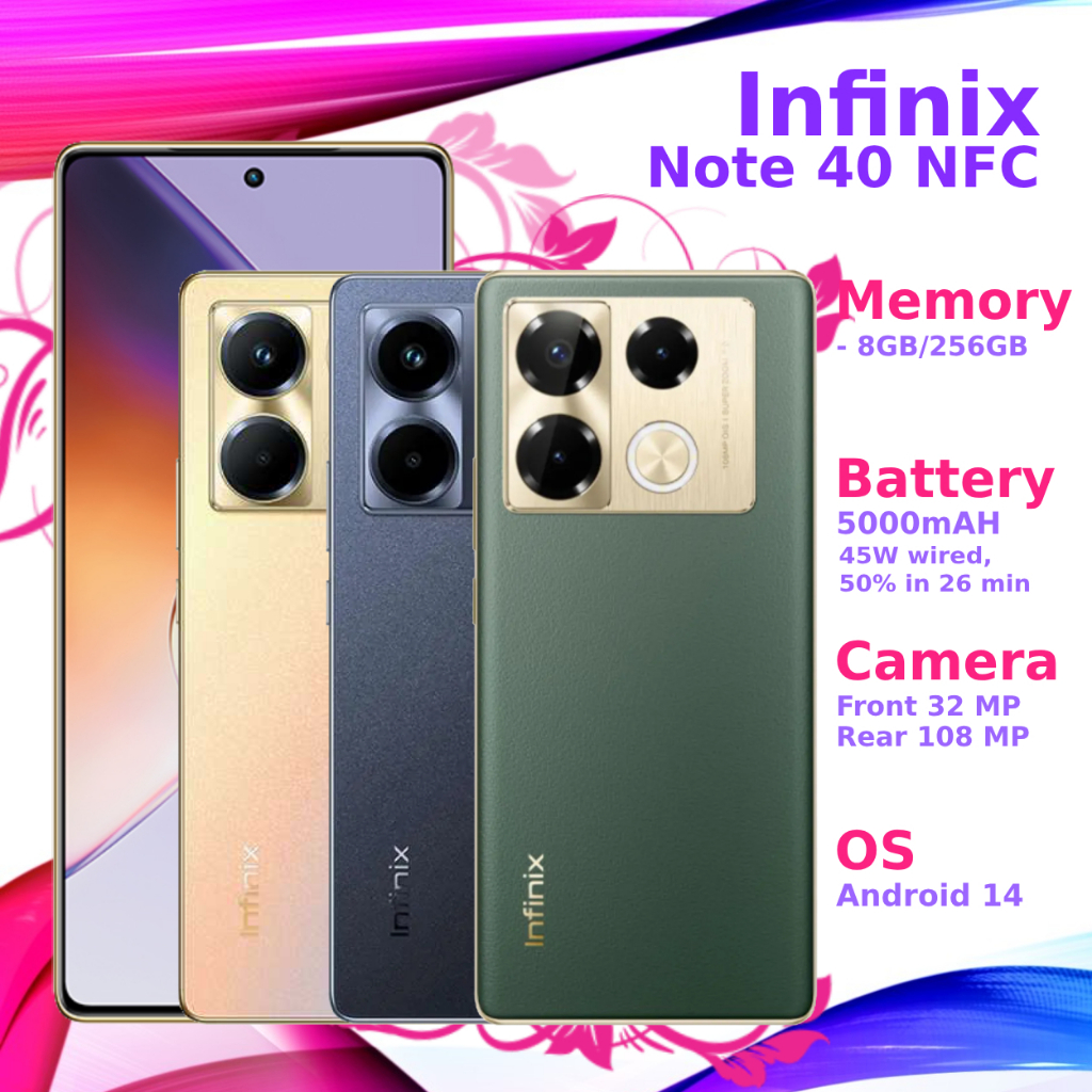 HP/Smartphone Android Infinix Note 40 NFC 8/256GB