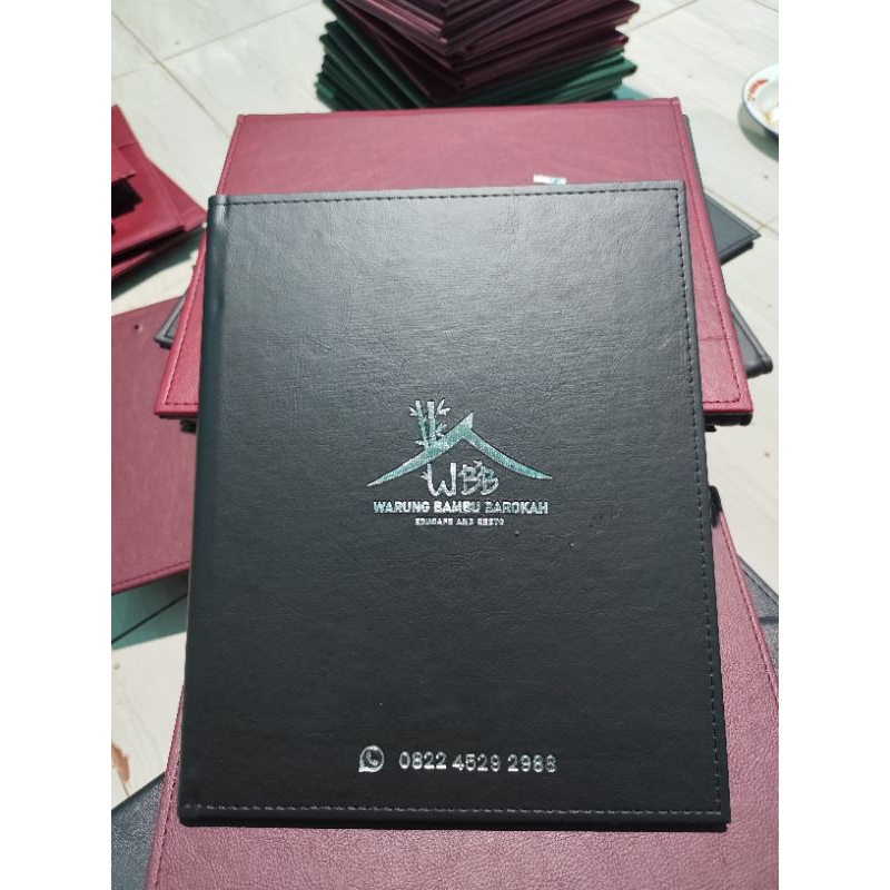 

kapr buku menu lestoran kafe ukuran a4 isi plastik 10lembar bagian dalam di baut