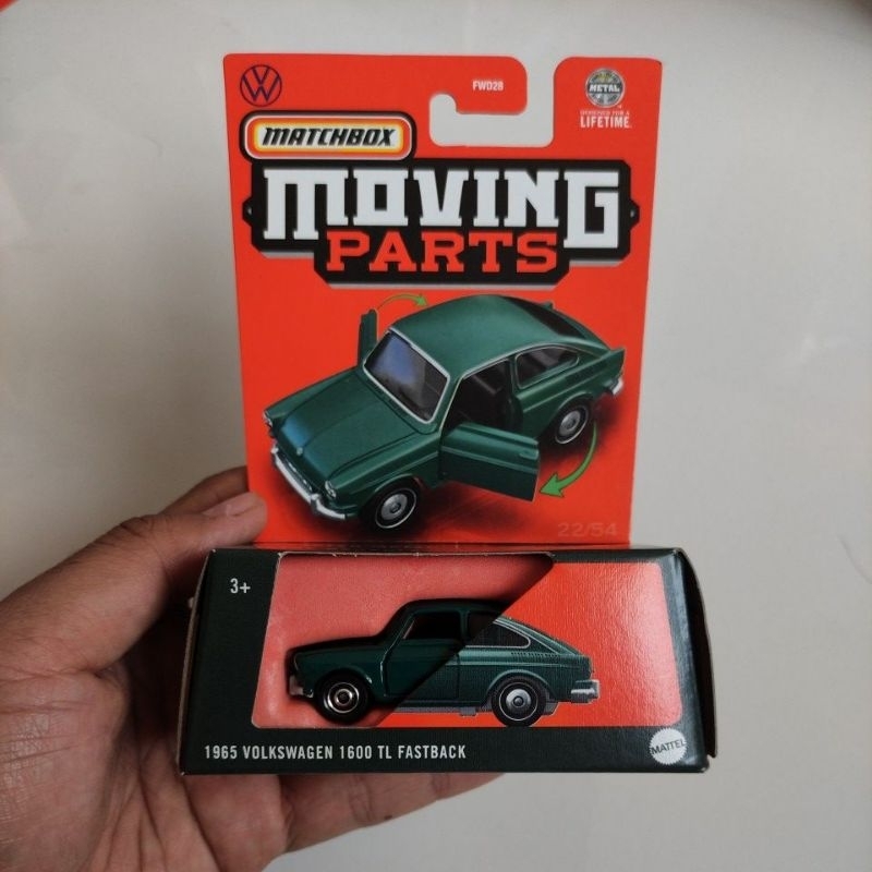 Matchbox Volkswagen 1600 TL Fastback Hijau Moving Part