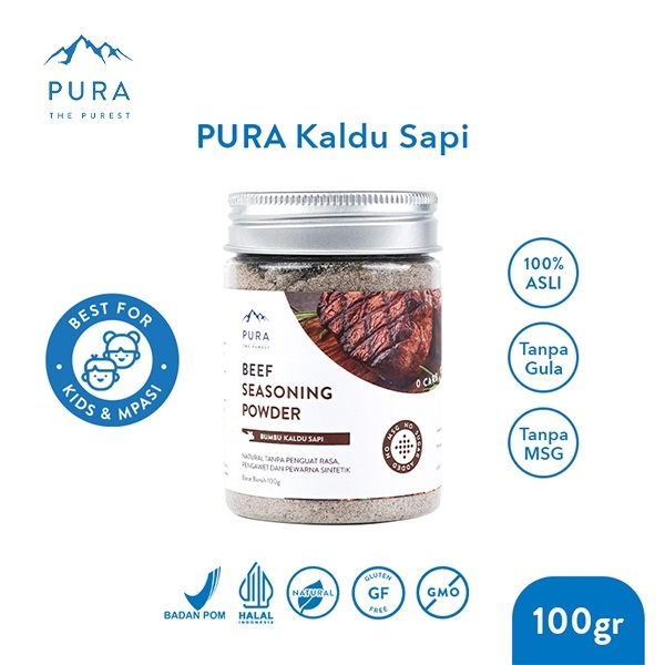 

Pura Kaldu Asli | Bumbu Kaldu Sapi (100gr) - Beef Seasoning Powder - Kaldu Mpasi - BB Booster - No Msg - No Gula - Kaldu Serbaguna