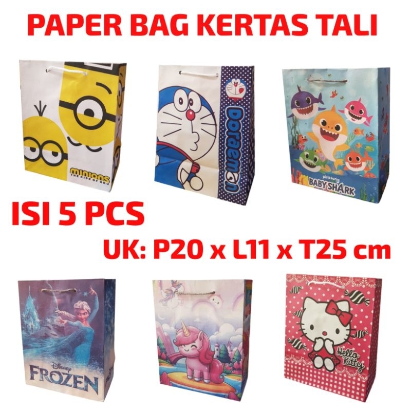 

(ES) E58646 PAPERBAG R6 KARAKTER 20X25X11 CM ULANG TAHUN SOUVENIR