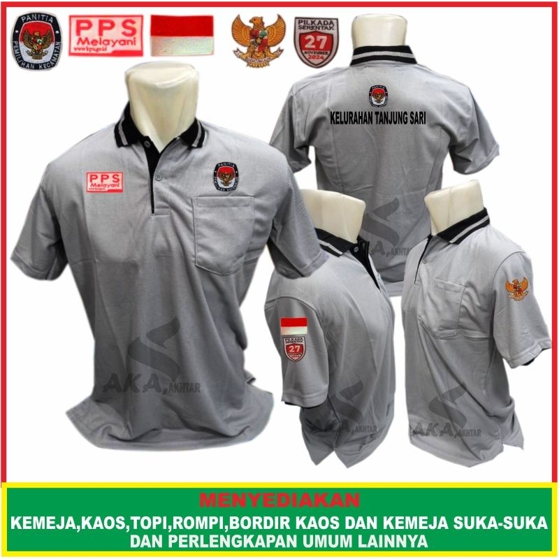 KAOS PPS PILKADA 2024 SERAGAM PILKADA 2024 KAOS POLO PPS KAOS KPU PILKADA 2024 KAOS KERAH PPS PILKAD