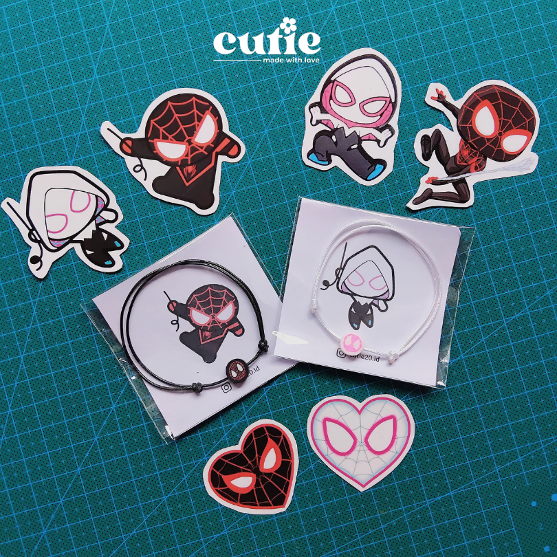 (Gelang Couple) Gelang Couple Spiderman Miles & Gwen Gelang Couple Spiderman Gelang Couple