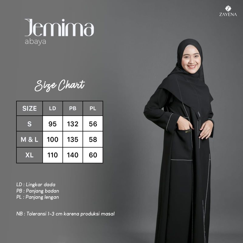 ZAYENA - JEMIMA ABAYA Turkey Gamis Polos Haji dan Umroh