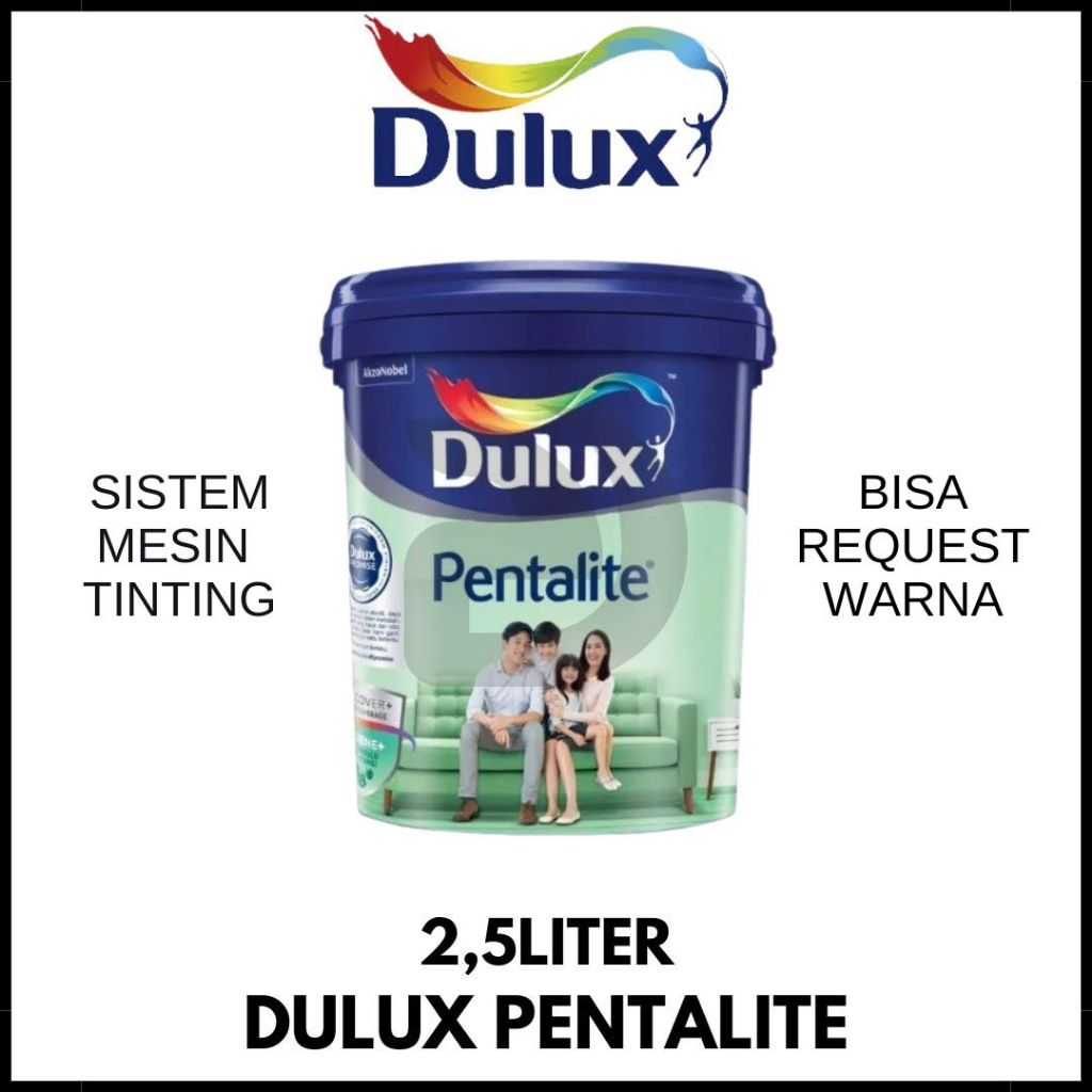 Dulux Pentalite Ultra Matt Smooth Finish Galon 2,5Liter / Cat Tembok Sistem Tinting Bisa Request War