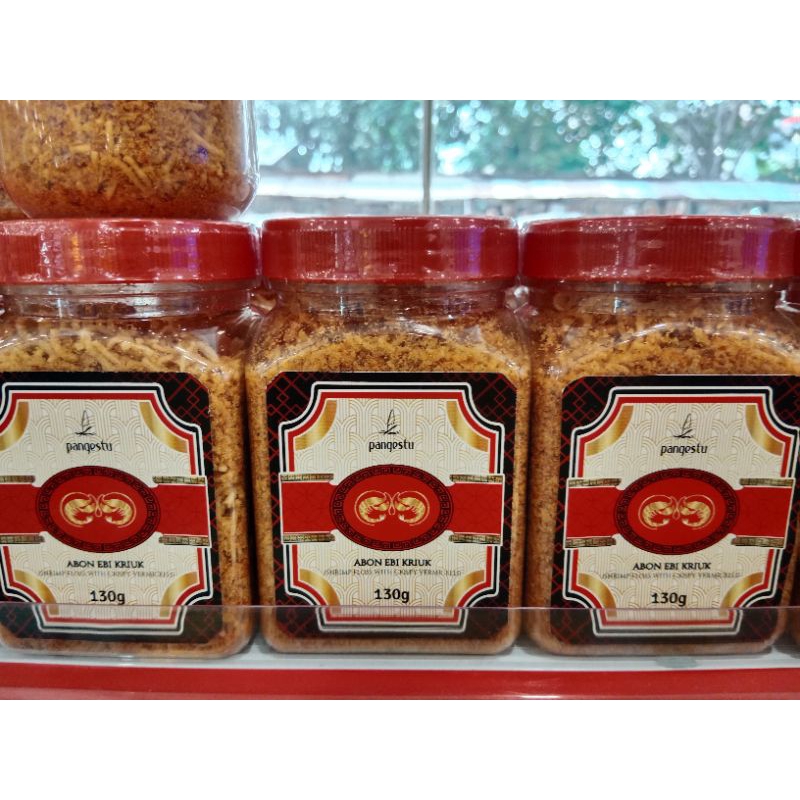 

Abon Ebi Kriuk Asli "PANGESTU" Khas Cirebon Berat 150 Gram
