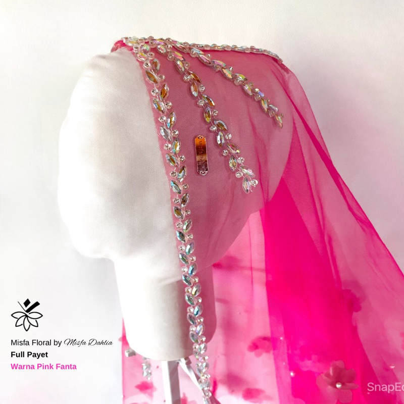 Misfa Dahlia (Full Payet) Misfa Floral by Misfa Dahlia -Misfa/misba/mispah/ haji bugis modern kekini