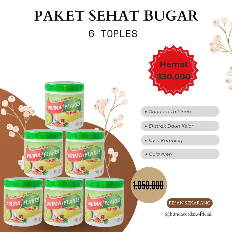 

PAKET 6 TOPLES PRIMAFLAKES - MEMBANTU MENGATASI MASALAH ASAM LAMBUNG, MAAG DAN GERD - DIABETES