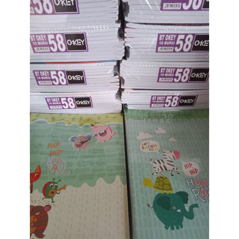 

Buku Tulis OKEY 58 Lembar 1 pack isi 10 buku Produksi KIKY