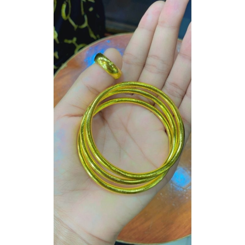 Set gelang 3 keroncong mas penang crum