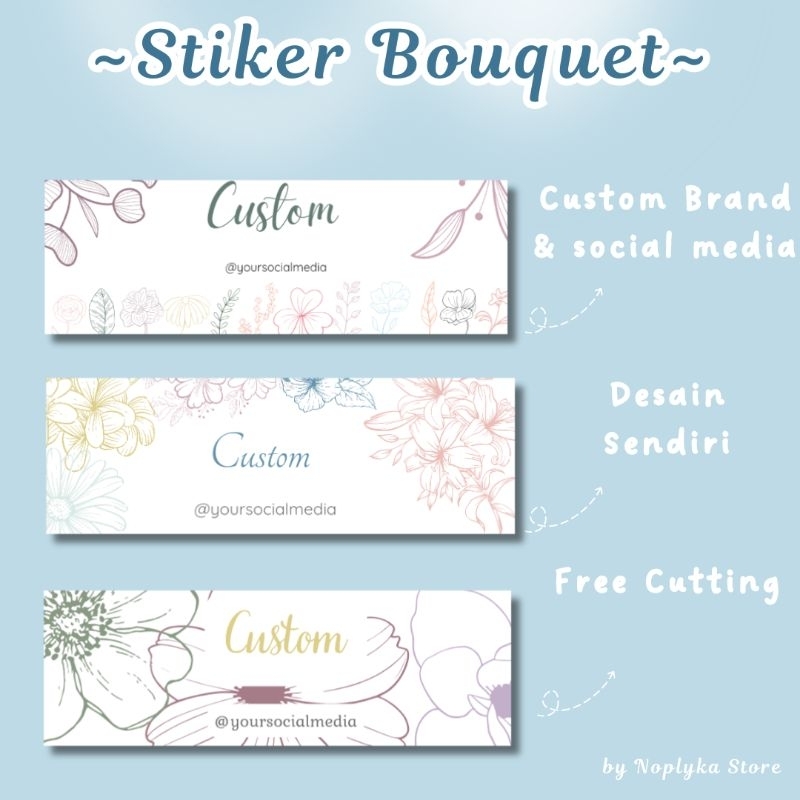 

Stiker Label Buket Bunga Custom Bouquet Bunga