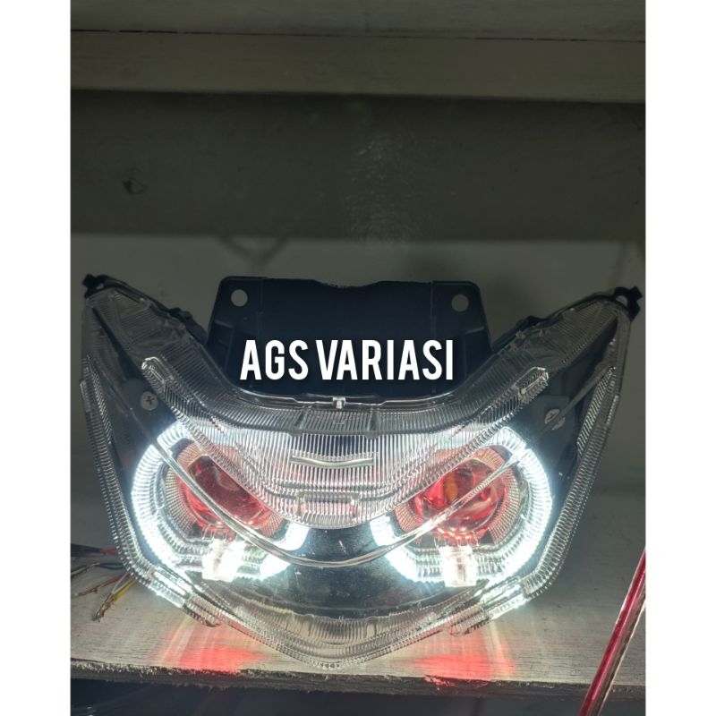 Reflektor beat deluxe proji biled 4 lensa lampu depan beat deluxe 2020-2023