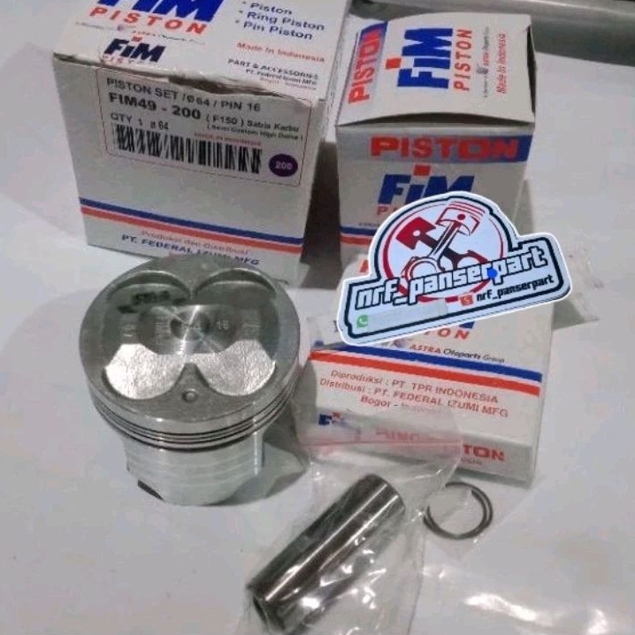 PISTON KIT SEHER SET RING SUZUKI SATRIA FU 150 OS/SIZE 200 64 MM PEN 16 FIM